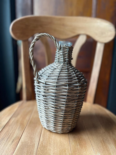 Willow Covered Wine Bottle