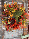 The Marigold Cottage Fall Wreath For Front Door