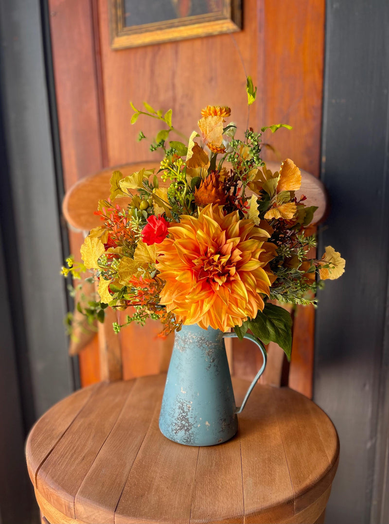 The Sabrina Fall Golden Yellow Dahlia Centerpiece