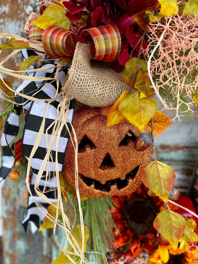 The Alessa Cottage Fall Wreath For Front Door