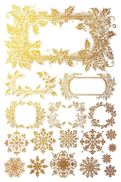 IOD Tinsel Christmas Rub On Transfer