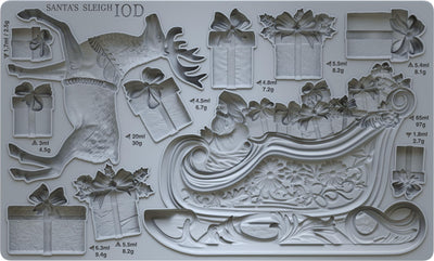 IOD Santa's Sleigh Decor Mould