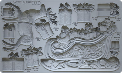 IOD Santas Sleigh Christmas Decor Mould