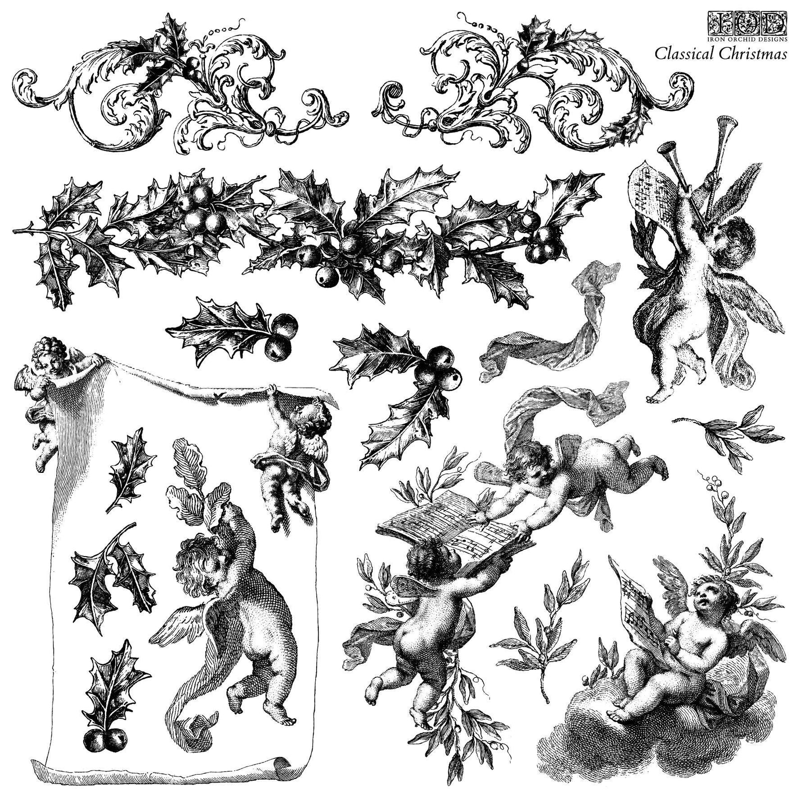 IOD Classical Christmas Decor Stamp
