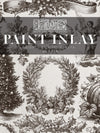 IOD Gloria Holiday Paint Inlay Sheet, Paint Transfers for crafts, craft supply, furniture embellishment