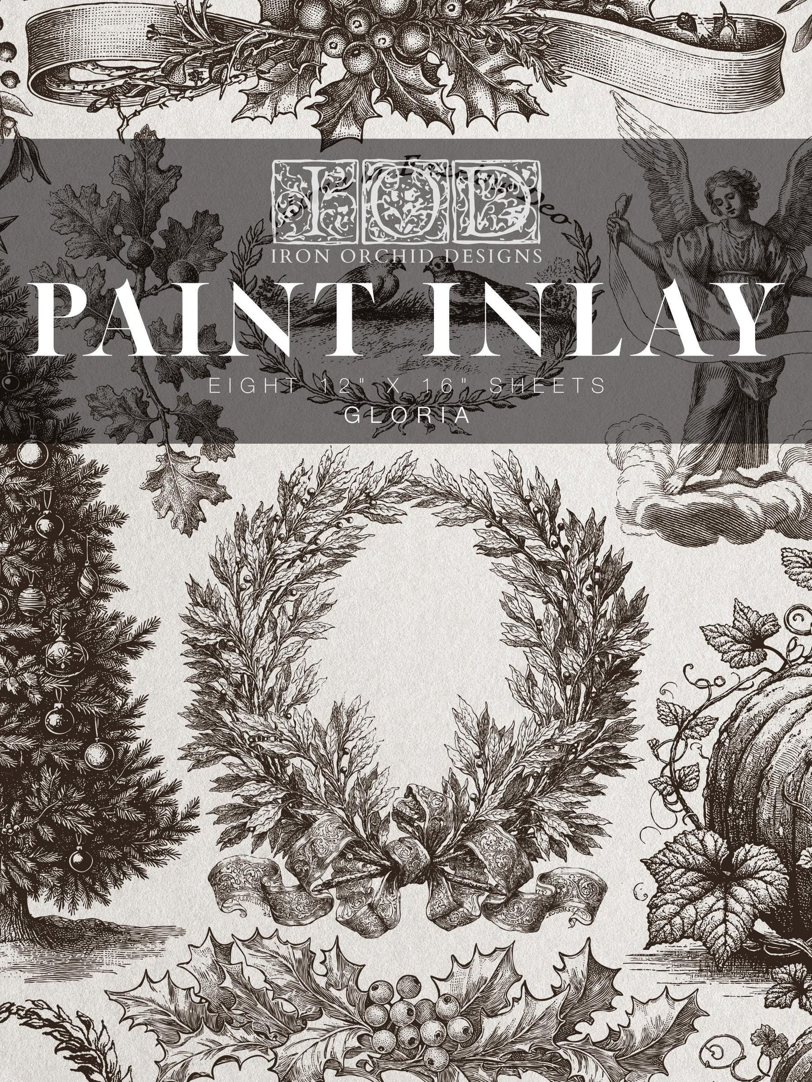 IOD Gloria Holiday Paint Inlay Sheet