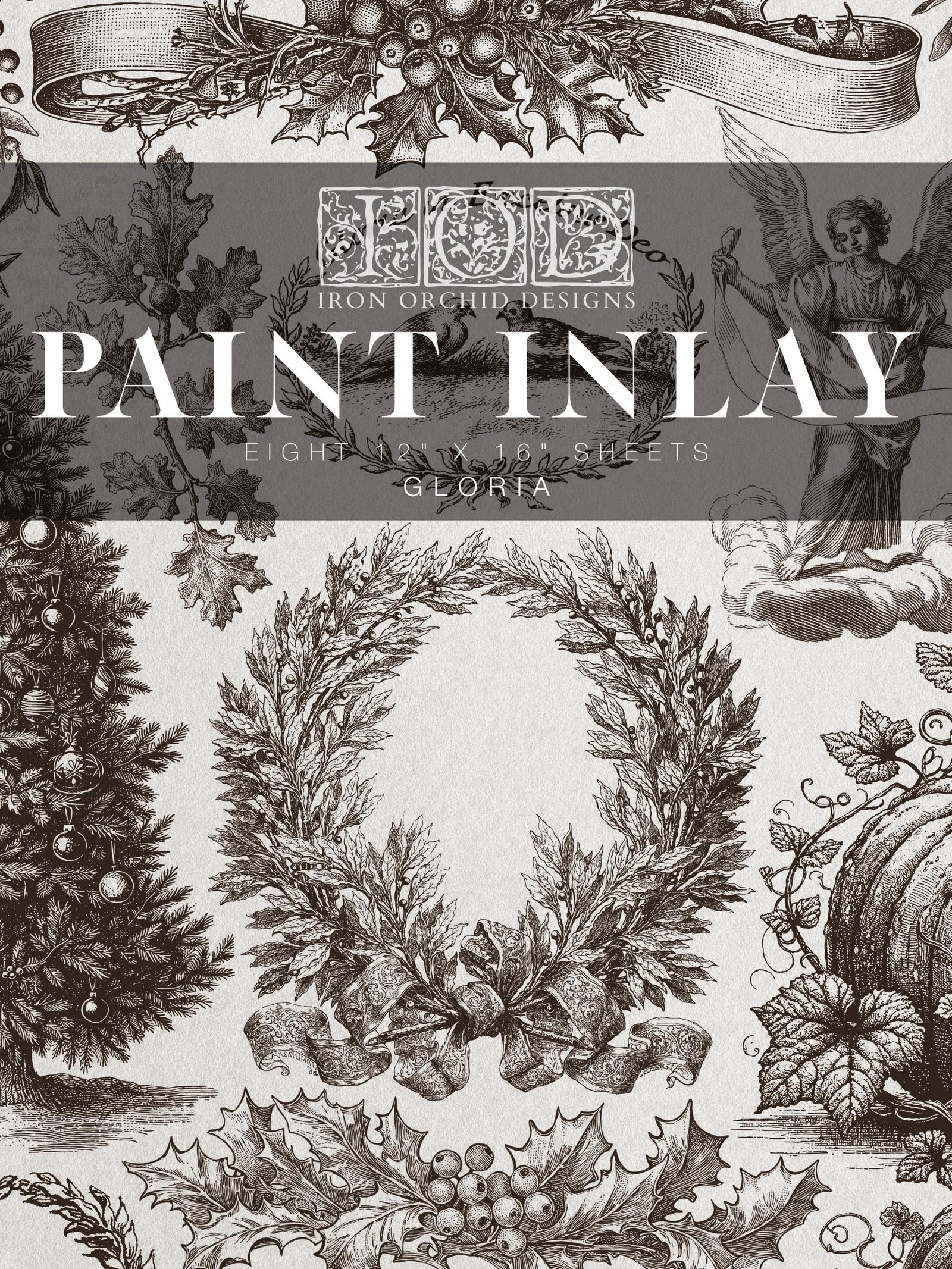 IOD Gloria Holiday Paint Inlay Sheet