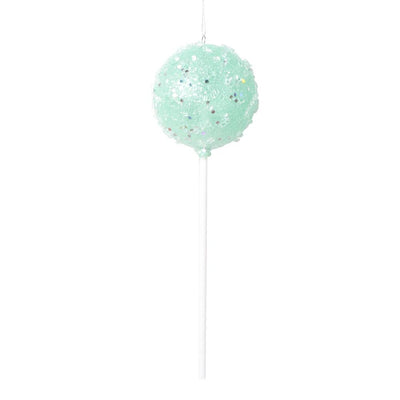 Glitter sprinkle lollipop ornament