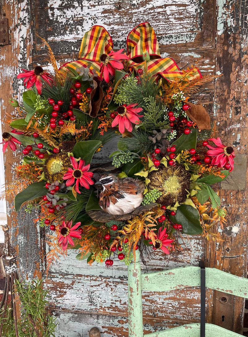 The Rosalyn Cottage Fall Wreath For Front Door