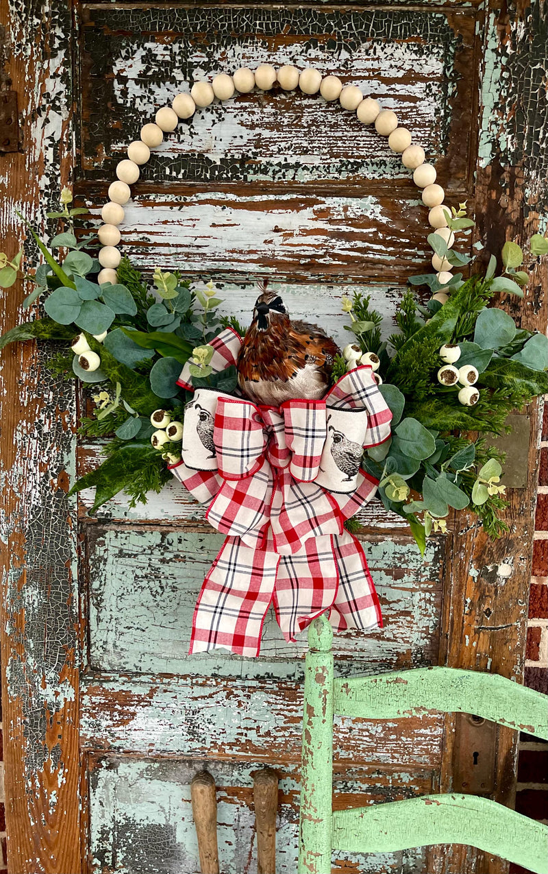 The Holden Quail Wreath For Front Door