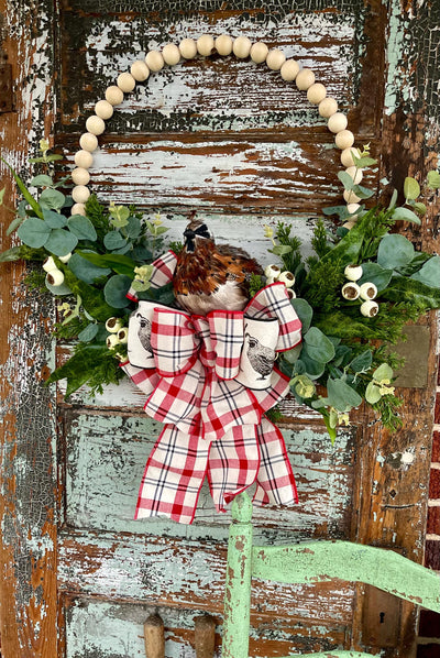 The Holden Quail Wreath For Front Door