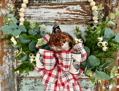 The Holden Quail Wreath For Front Door