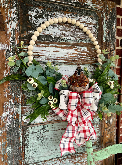 The Holden Quail Wreath For Front Door