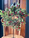 The Ivy Christmas Red Holly Leaf Candle Ring