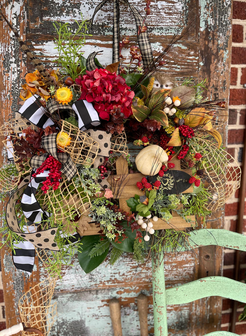 The Eliza Cottage Fall Wreath For Front Door