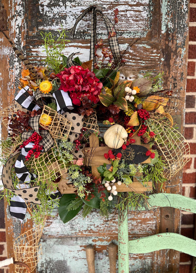 The Eliza Cottage Fall Wreath For Front Door