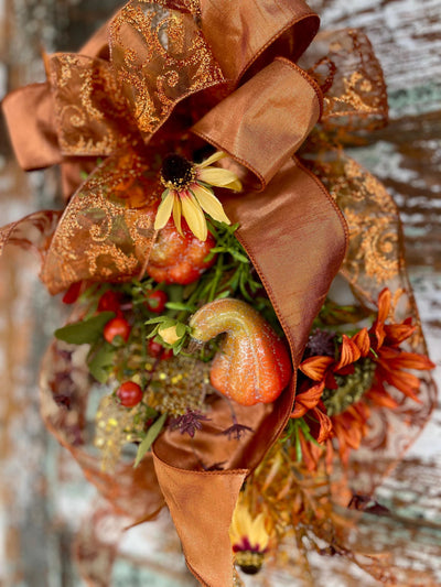 Ember Fall Pumpkin Door Swag