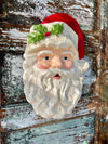 Vintage Style Paper Mache Santa Plaque