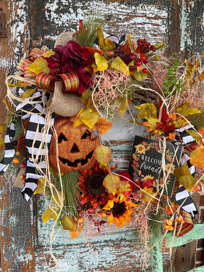 The Alessa Cottage Fall Wreath For Front Door