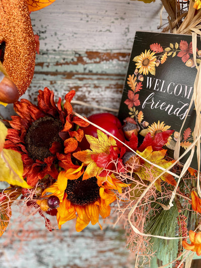 The Alessa Cottage Fall Wreath For Front Door