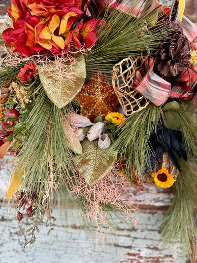 The Lela Cottage Fall Wreath For Front Door