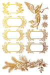 IOD Tinsel Christmas Rub On Transfer Sheet