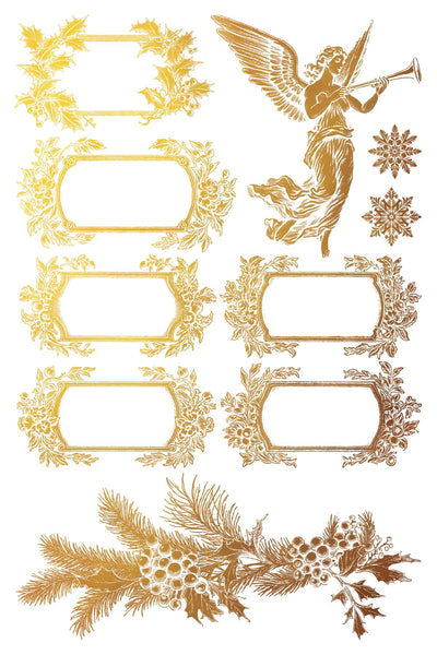 IOD Tinsel Christmas Rub On Transfer