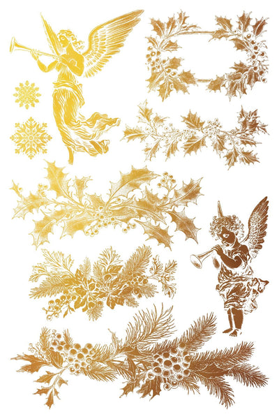 IOD Tinsel Christmas Rub On Transfer Sheet