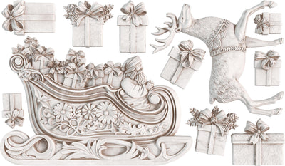 IOD Santas Sleigh Christmas Decor Mould