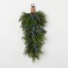 Artificial Juniper Swag, Pine teardrop swag, Silk flower swag, Christmas flower swag, craft supply, cottage wreath, wreath making supplies