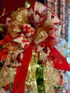 The Georgia Red Black & Gold Christmas Tree Topper Bow