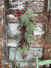 Red berry & mixed pine Christmas swag, ready to ship, holiday swag, wreath making supply, farmhouse decor, christmas decor, holiday decor