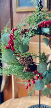 Cedar Red Berry Christmas Candle Ring