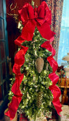 The Scarlet Red Plush Velvet XL Christmas Tree Topper Bow