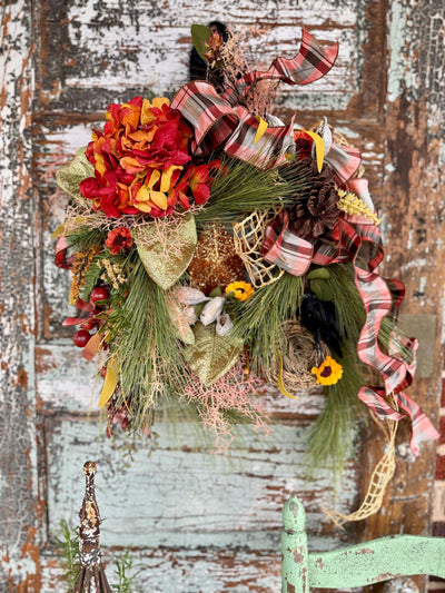 The Lela Cottage Fall Wreath For Front Door