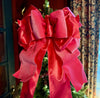 The Candi Hot Pink Plush Velvet XL Christmas Tree Topper Bow