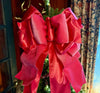 The Candi Hot Pink Plush Velvet XL Christmas Tree Topper Bow