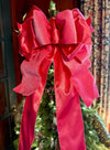 The Candi Hot Pink Plush Velvet XL Christmas Tree Topper Bow