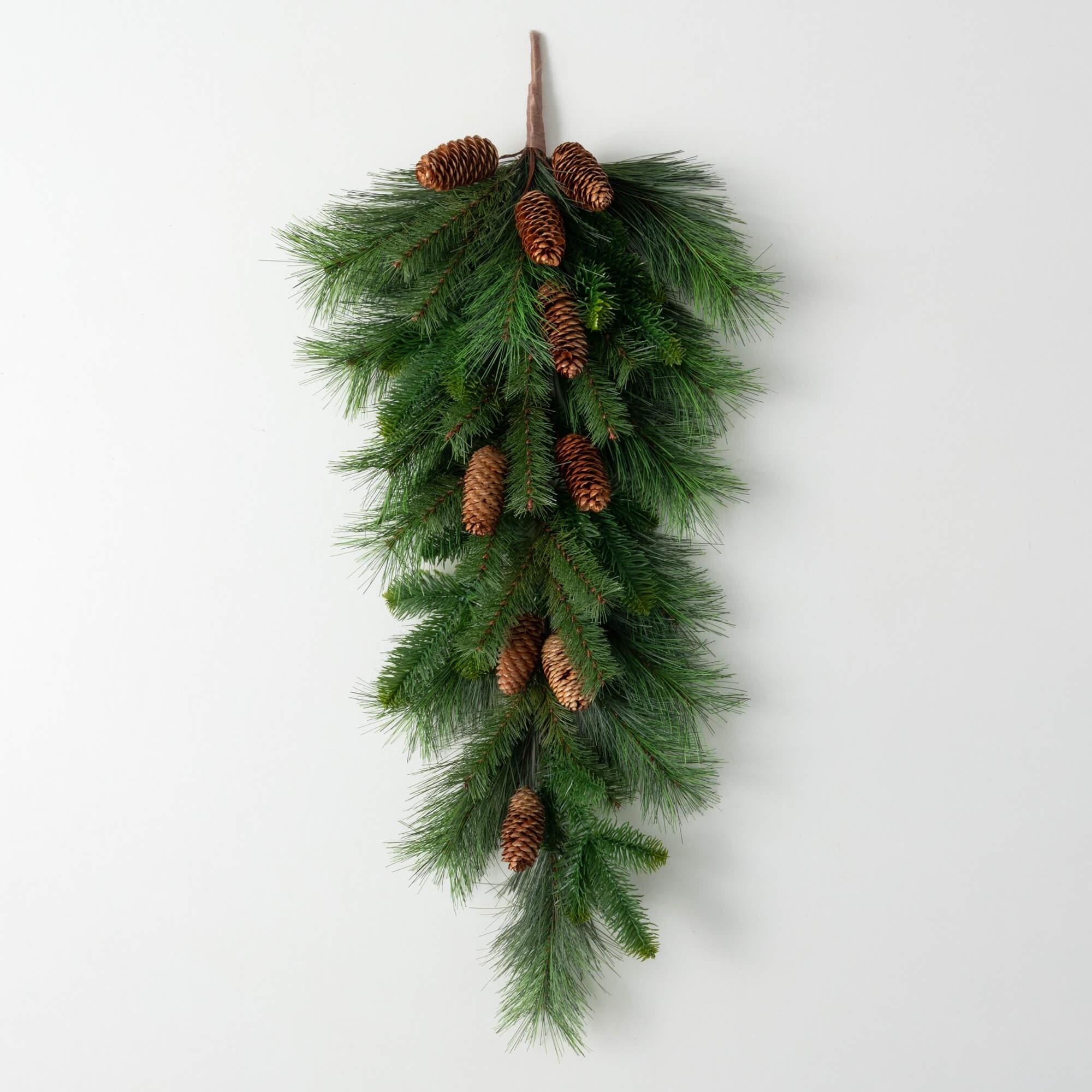 32 inch Long Needle Mixed Pine Christmas Swag, holiday greenery swag, wreath making supply, winter farmhouse decor, holiday decor