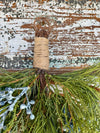 Artificial Juniper Swag, Pine teardrop swag, Silk flower swag, Christmas flower swag, craft supply, cottage wreath, wreath making supplies