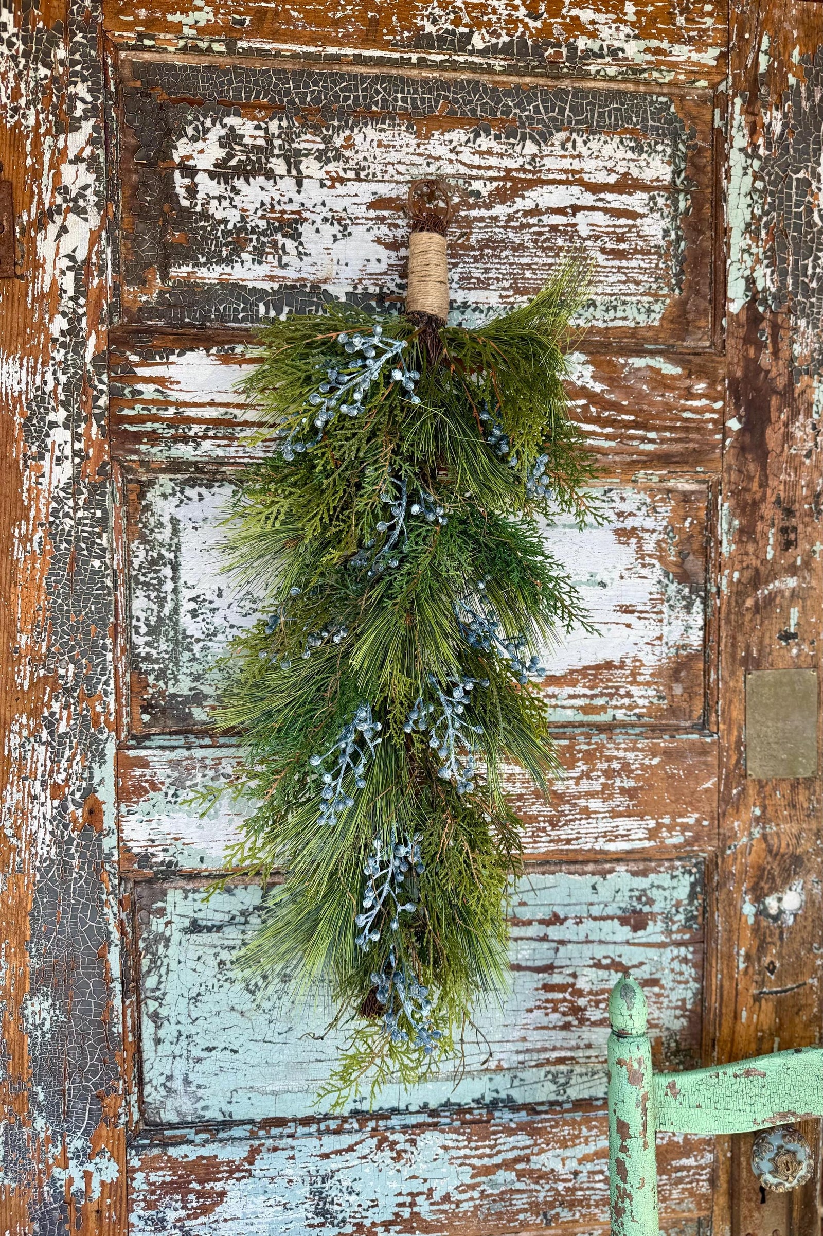 Artificial Juniper Swag for front door