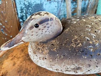 Vintage Duck Decoy, antique cork duck decoy, cabin decor, mantle decor, vintage hunting memorabilia, estate find, lodge decor, gift for him