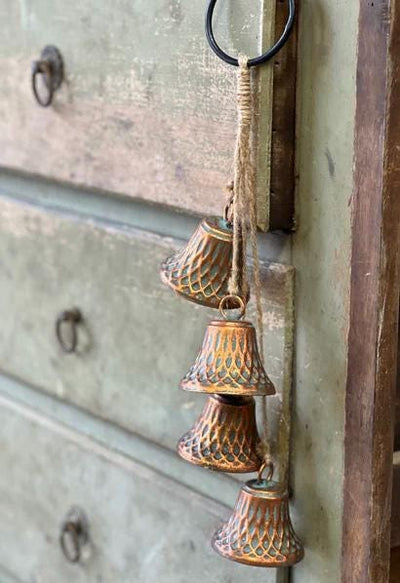 Vintage Style Copper Look Bell Cluster