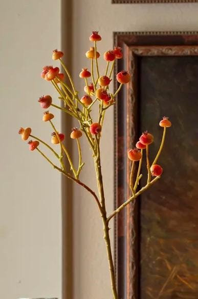 Faux Wild Rose Hip Spray