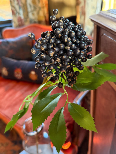 Faux Elderberry Cluster Branch
