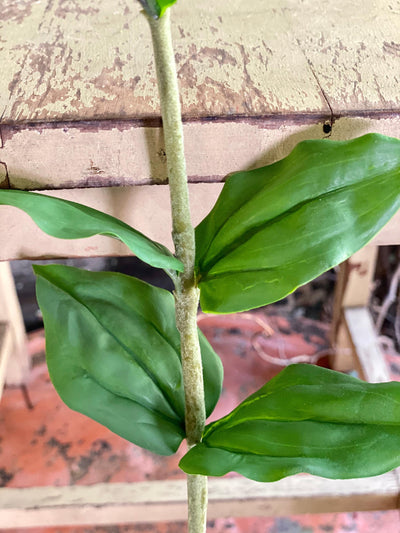 Faux Zinnia Bloom & Bud Stem