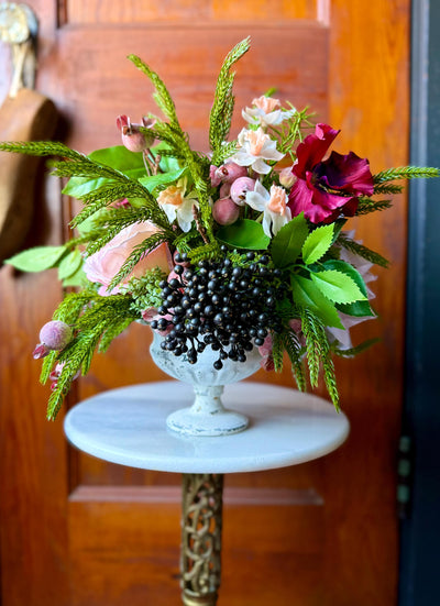 Faux Elderberry Cluster Branch