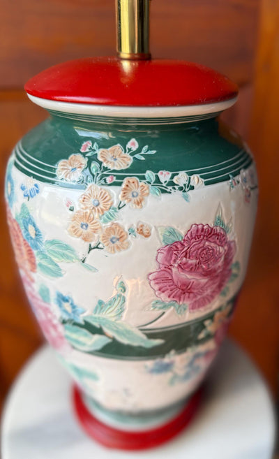 Vintage Chinoiserie Ginger Jar Table Lamp