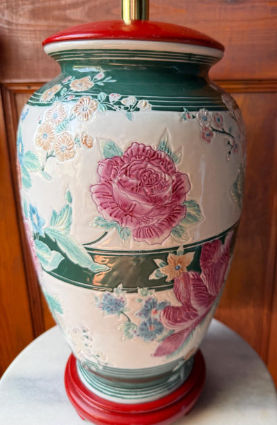 Vintage Chinoiserie Ginger Jar Table Lamp
