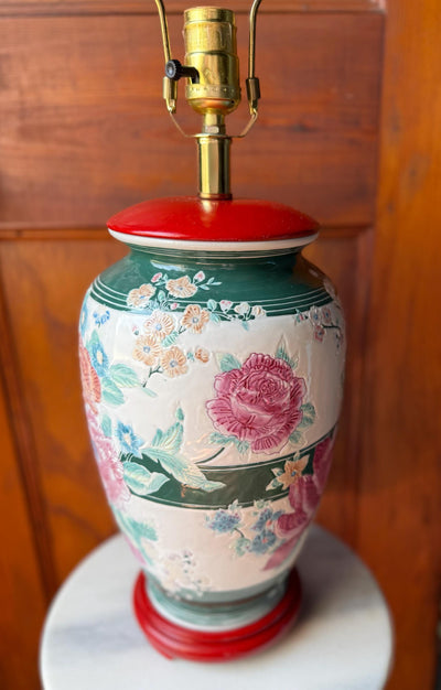 Vintage Chinoiserie Ginger Jar Table Lamp